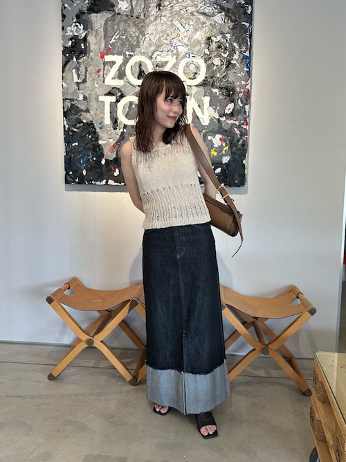 送料関税込み＜ELF SACK＞ロングデニムスカート★大人気★新作★ ce0940221_01.jpg