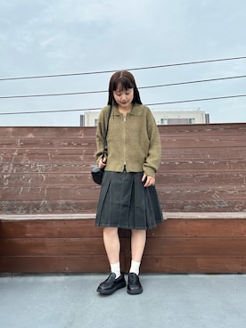 「プリーツ」｜ZOZOマルチサイズ STAFFさん（レディース・152cm）の秋コーディネート