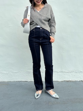 「ROYAL PARTY（ロイヤルパーティー）のアイテム」を使った、ZOZOマルチサイズ STAFFさん（レディース・152cm）の秋コーディネート