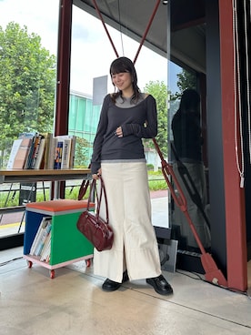 「アイテム（デニムスカート、ホワイト系）」を使った、ZOZOマルチサイズ STAFFさん（レディース・153cm）の夏コーディネート