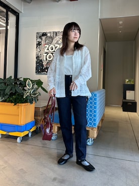 「NANO universe（ナノユニバース）のアイテム」を使った、ZOZOマルチサイズ STAFFさん（レディース・153cm）の秋コーディネート