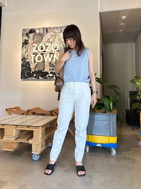 「NANO universe（ナノユニバース）のアイテム」を使った、ZOZOマルチサイズ STAFFさん（レディース・152cm）の夏コーディネート
