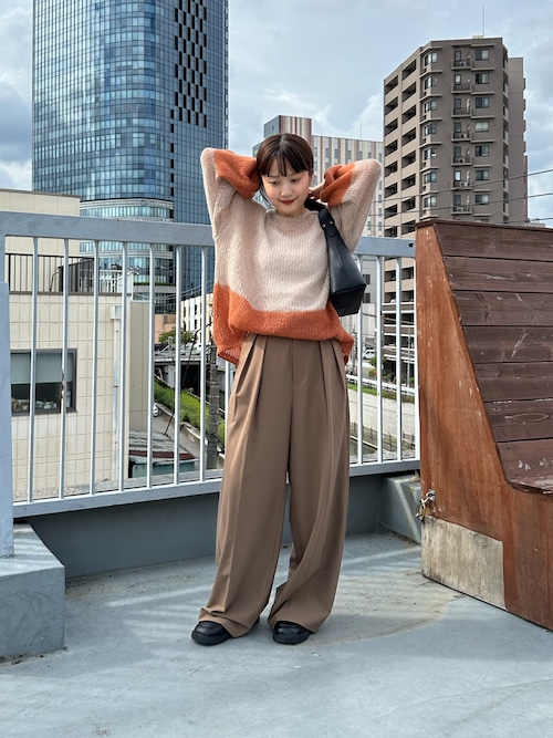 ハイウエストツータックバギースラックス（スラックス）｜Auntie Rosa