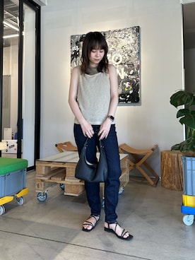 「NANO universe（ナノユニバース）のアイテム」を使った、ZOZOマルチサイズ STAFFさん（レディース・152cm）の夏コーディネート