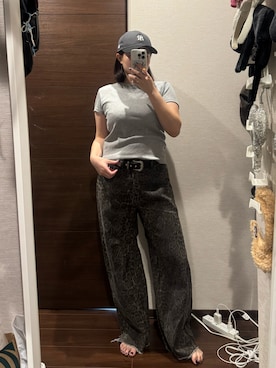 「NEW ERA（ニューエラ）のアイテム」を使った、せりぼ~さん（骨格ストレート・レディース・155cm）の夏コーディネート