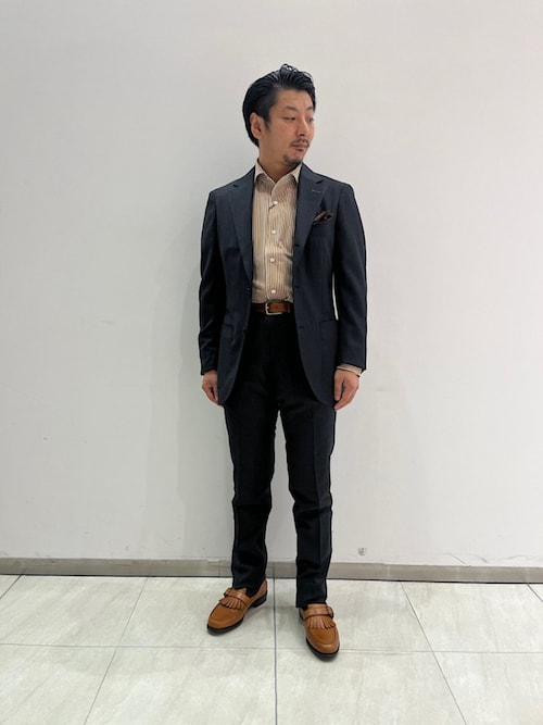 SHIPS: ウォッシャブル サキソニー セットアップ スラックス