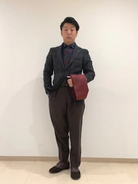 「シップス」｜柴田さん（メンズ・163cm）の冬コーディネート