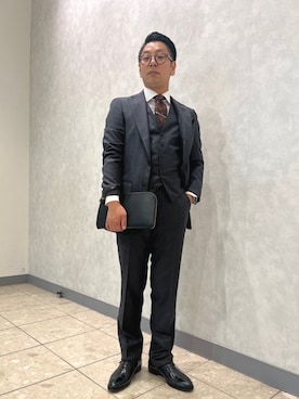 「アイテム（ネクタイ）」を使った、柴田さん（メンズ・163cm）の夏コーディネート