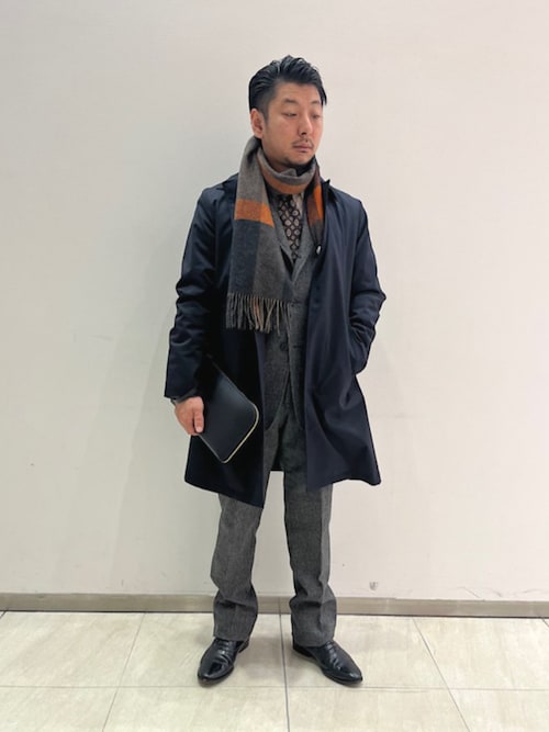SHIPS マフラー SHIPS: チェック カシミヤ ダブルフェイス