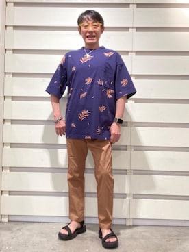 「USAコットン」｜よしおさんさん（メンズ・162cm）の夏コーディネート