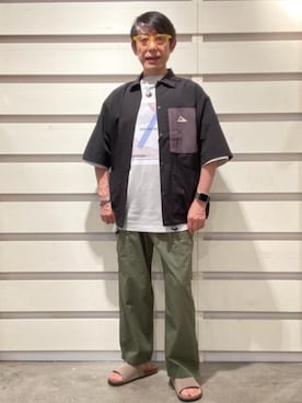 「USAコットン」｜よしおさんさん（メンズ・162cm）の夏コーディネート