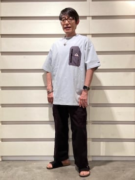 「USAコットン」｜よしおさんさん（メンズ・162cm）の夏コーディネート