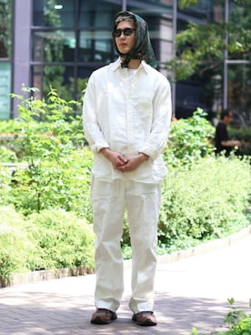 「BEAMS PLUS（ビームスプラス）のアイテム（トップス）」を使った、BEAMS PLUSさん（メンズ・174cm）の春コーディネート