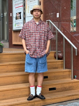 「BEAMS PLUS（ビームスプラス）のアイテム」を使った、BEAMS PLUSさん（メンズ・167cm）の夏コーディネート