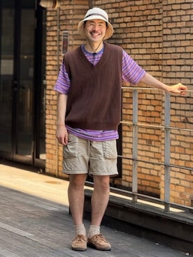 「BEAMS PLUS（ビームスプラス）のアイテム」を使った、BEAMS PLUSさん（メンズ・175cm）の夏コーディネート