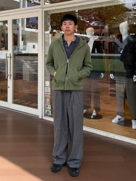 「アイテム（パーカー）」を使った、BEAMS PLUSさん（メンズ・181cm）の秋コーディネート