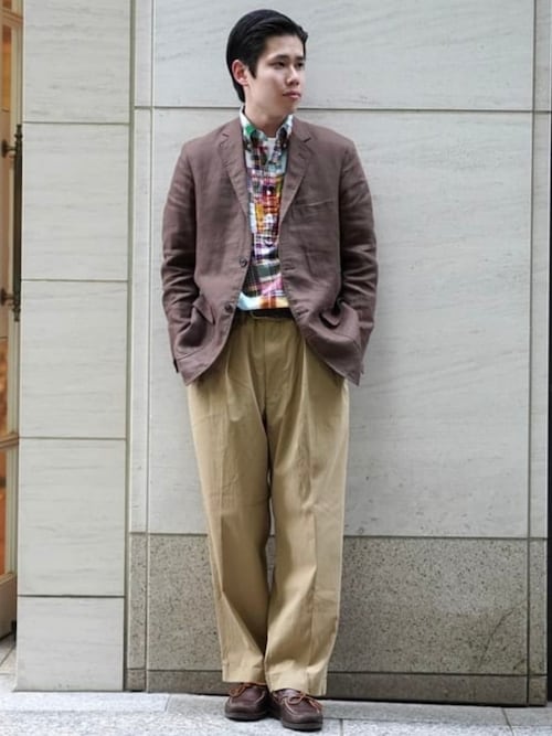 ビームスプラス 1プリーツトラウザーズ XL ワン スラックス チノ BEAMS