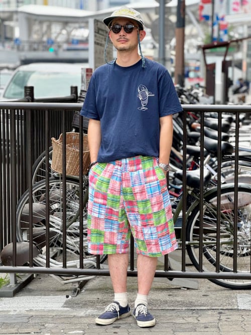 ビームスプラス　マドラスパッチワークパンツ BEAMS PLUS（ビームス プラス）【タイムセール】2 Pleats Relax