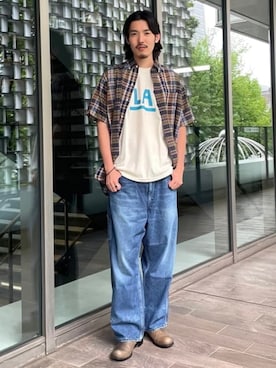 「BEAMS PLUS（ビームスプラス）のアイテム」を使った、BEAMS PLUSさん（メンズ・186cm）の夏コーディネート