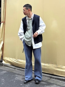 「BEAMS PLUS（ビームスプラス）のアイテム（トップス）」を使った、BEAMS PLUSさん（メンズ・166cm）の春コーディネート