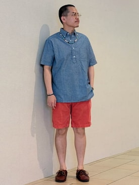 「BEAMS PLUS（ビームスプラス）のアイテム」を使った、BEAMS PLUSさん（メンズ・170cm）の夏コーディネート