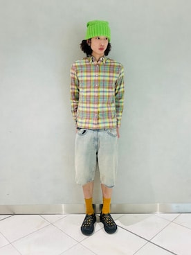 「BEAMS PLUS（ビームスプラス）のアイテム（トップス）」を使った、BEAMS PLUSさん（メンズ・182cm）の春コーディネート