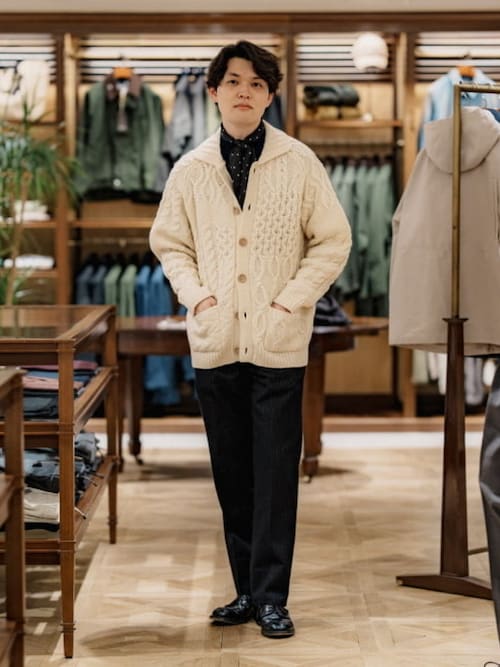 ビームスの百名品】BEAMS PLUS / 3ゲージ マルチパターン アラン