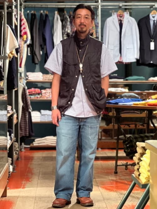 WORK Short Sleeve Stripe COOLMAX(R)（シャツ/ブラウス）｜BEAMS PLUS