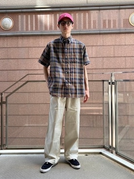 「BEAMS PLUS（ビームスプラス）のアイテム」を使った、BEAMS PLUSさん（メンズ・181cm）の夏コーディネート