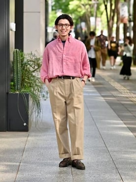 「BEAMS PLUS（ビームスプラス）のアイテム（トップス）」を使った、BEAMS PLUSさん（メンズ・168cm）の春コーディネート