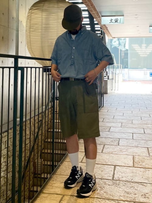 BEAMS PLUS / シャンブレー プルオーバー ショートスリーブ