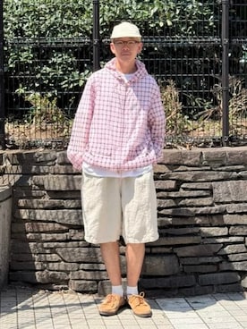 「BEAMS PLUS（ビームスプラス）のアイテム」を使った、BEAMS PLUSさん（メンズ・182cm）の夏コーディネート