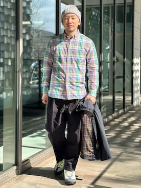 「BEAMS PLUS（ビームスプラス）のアイテム（パンツ）」を使った、BEAMS PLUSさん（メンズ・170cm）の春コーディネート