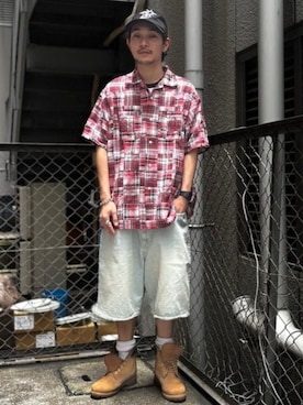 「BEAMS PLUS（ビームスプラス）のアイテム」を使った、BEAMS PLUSさん（メンズ・175cm）の夏コーディネート