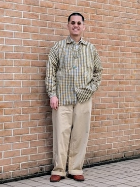 「BEAMS PLUS（ビームスプラス）のアイテム（トップス）」を使った、BEAMS PLUSさん（メンズ・170cm）の春コーディネート