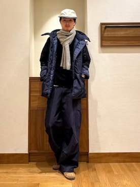 「アイテム（ダウンジャケット/コート）」を使った、BEAMS PLUSさん（メンズ・181cm）の秋コーディネート