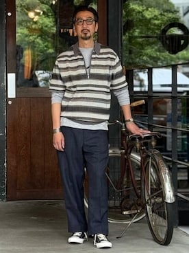 「BEAMS PLUS（ビームスプラス）のアイテム」を使った、BEAMS PLUSさん（メンズ・169cm）の夏コーディネート