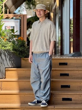「ナイロンパンツ」｜BEAMS PLUSさん（メンズ・170cm）の夏コーディネート