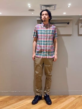 「BEAMS PLUS（ビームスプラス）のアイテム」を使った、BEAMS PLUSさん（メンズ・182cm）の夏コーディネート