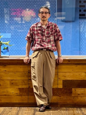 「BEAMS PLUS（ビームスプラス）のアイテム」を使った、BEAMS PLUSさん（メンズ・170cm）の夏コーディネート