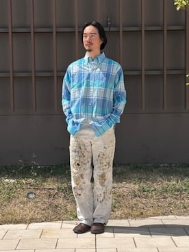 「BEAMS PLUS（ビームスプラス）のアイテム（トップス）」を使った、BEAMS PLUSさん（メンズ・173cm）の春コーディネート