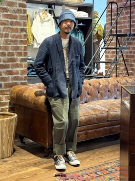 「BEAMS PLUS（ビームスプラス）のアイテム」を使った、BEAMS PLUSさん（メンズ・170cm）の夏コーディネート