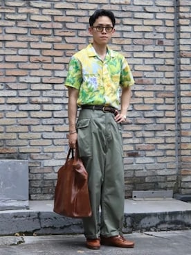 「BEAMS PLUS（ビームスプラス）のアイテム」を使った、BEAMS PLUSさん（メンズ・171cm）の夏コーディネート