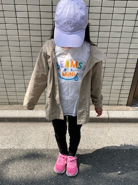「アイテム（Tシャツ/カットソー）」を使った、shio0829さん（キッズ・124cm）の春コーディネート