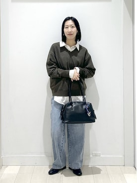 「アイテム（ボストンバッグ）」を使った、rellraさん（レディース・159cm・30代）の冬コーディネート