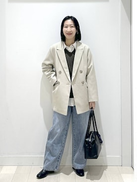 「アイテム（テーラードジャケット）」を使った、rellraさん（レディース・159cm・30代）の冬コーディネート