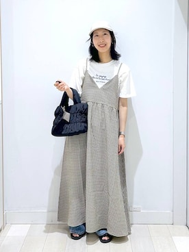 「GLOBAL WORK（グローバルワーク）のアイテム（キャップ）」を使った、rellraさん（レディース・159cm）の夏コーディネート