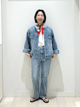 「アイテム（バンダナ/スカーフ）」を使った、rellraさん（レディース・159cm）の夏コーディネート