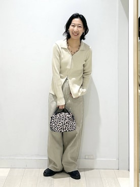 「GLOBAL WORK（グローバルワーク）のGOODデニムバギーパンツ/498388（デニムパンツ）」を使った、rellraさん（レディース・159cm）の秋コーディネート