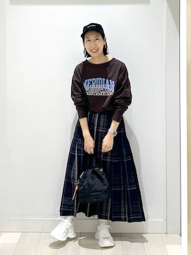 「アイテム（キャップ）」を使った、rellraさん（レディース・159cm・30代）の秋コーディネート